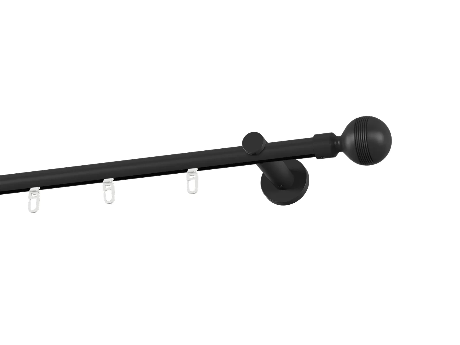 Garniža 19mm drážková tyč - 1rad - GABI - čierna