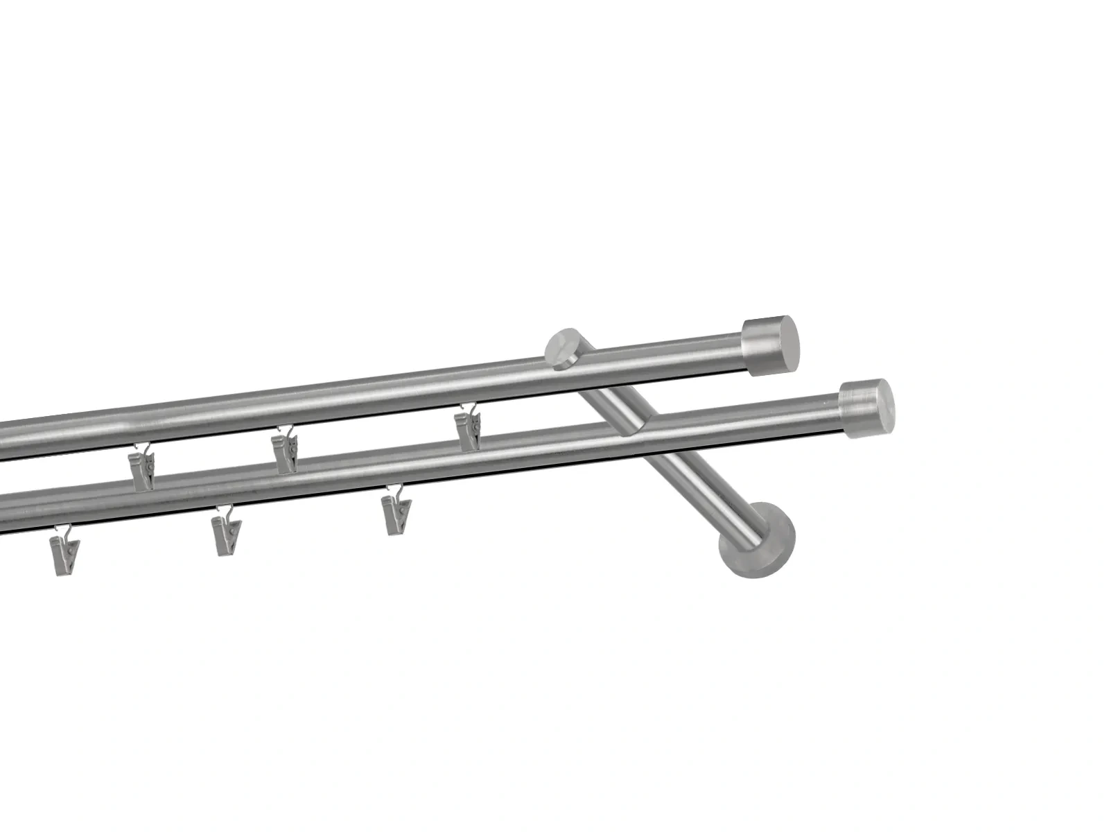 Garniža 19x19mm - drážková tyč - 2rady - PULLO - satin