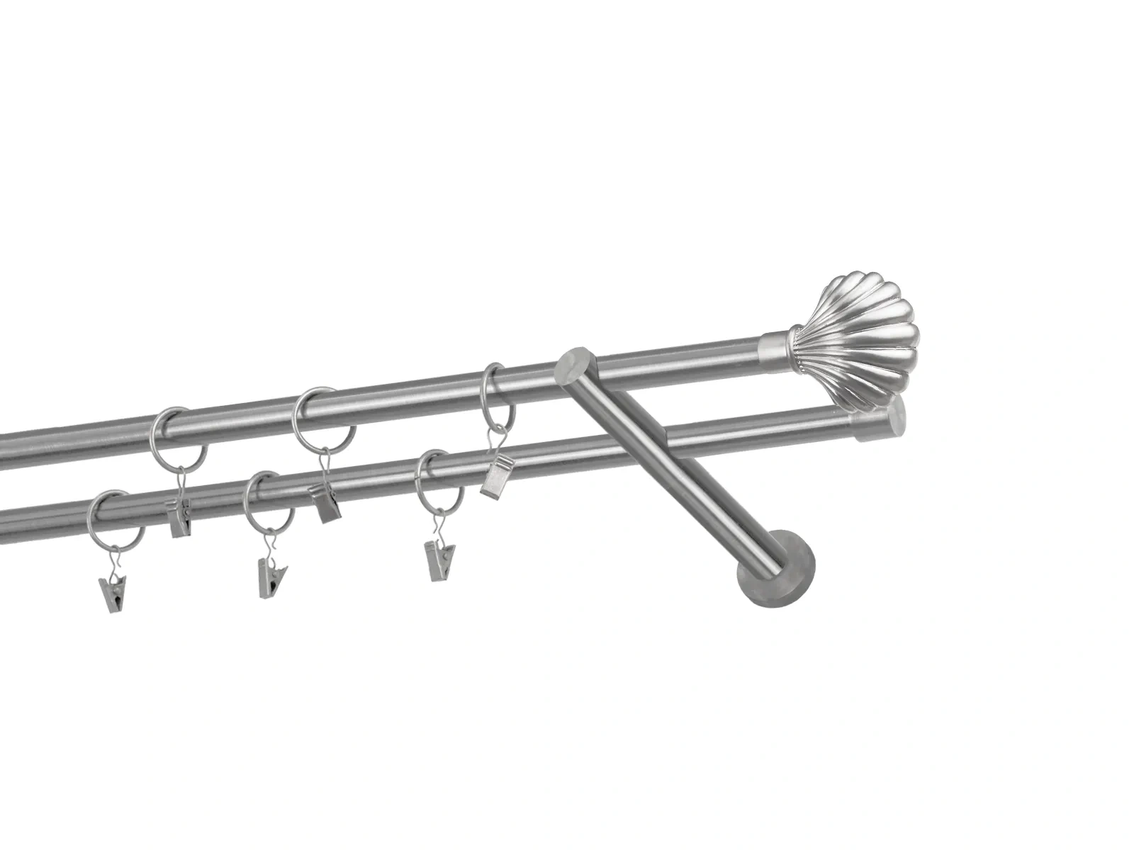 Garniže 16x16mm - dvojradové - MUŠLA - satin