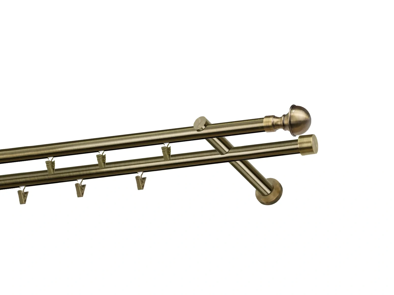 Garniža 19x19mm - drážková tyč - 2rady - BOSTON - antik