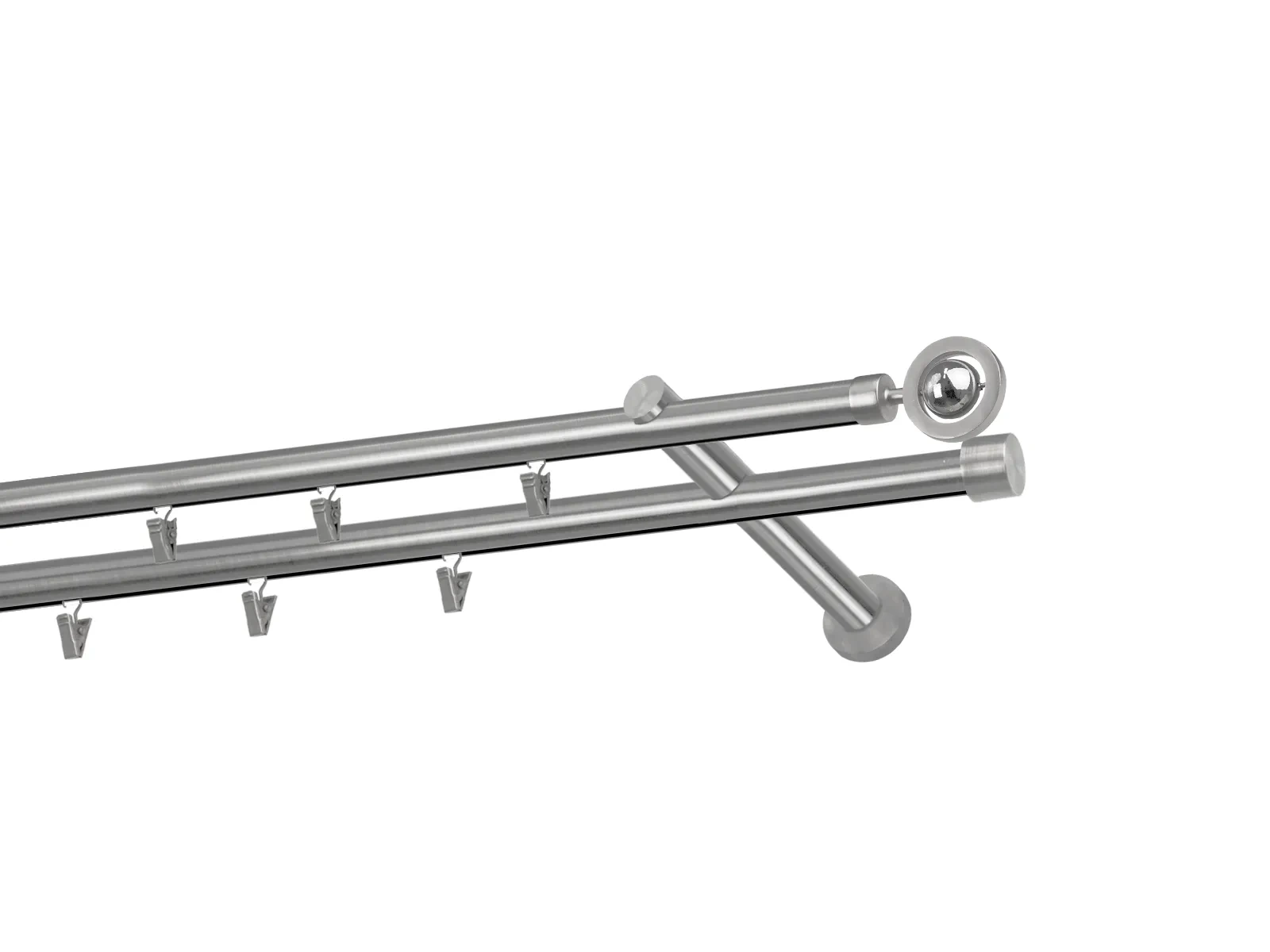 Garniža 19x19mm - drážková tyč - 2rady - JUPITER - satin