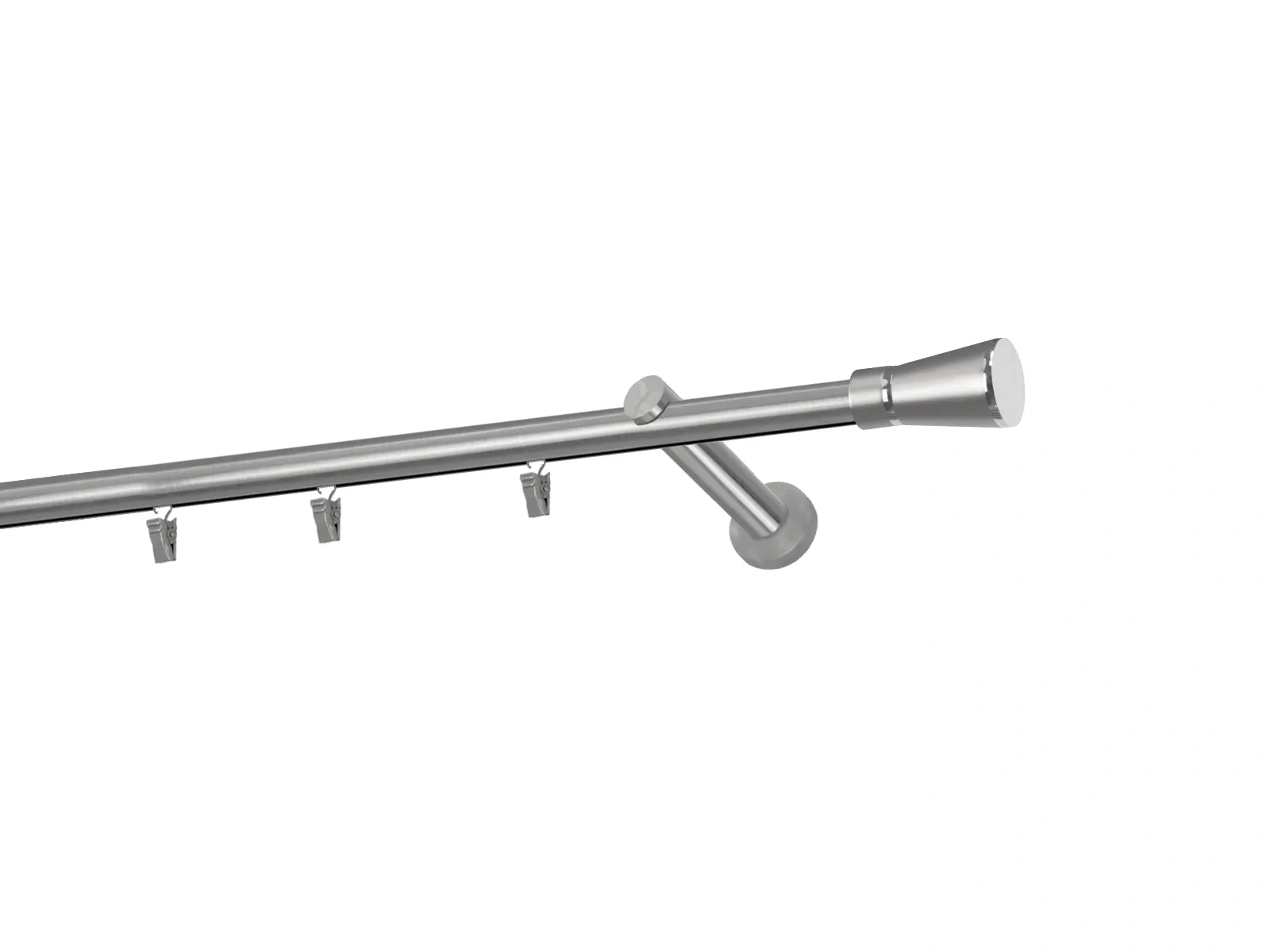 Garniža 19mm - drážková tyč - 1rad - RIMINY - satin