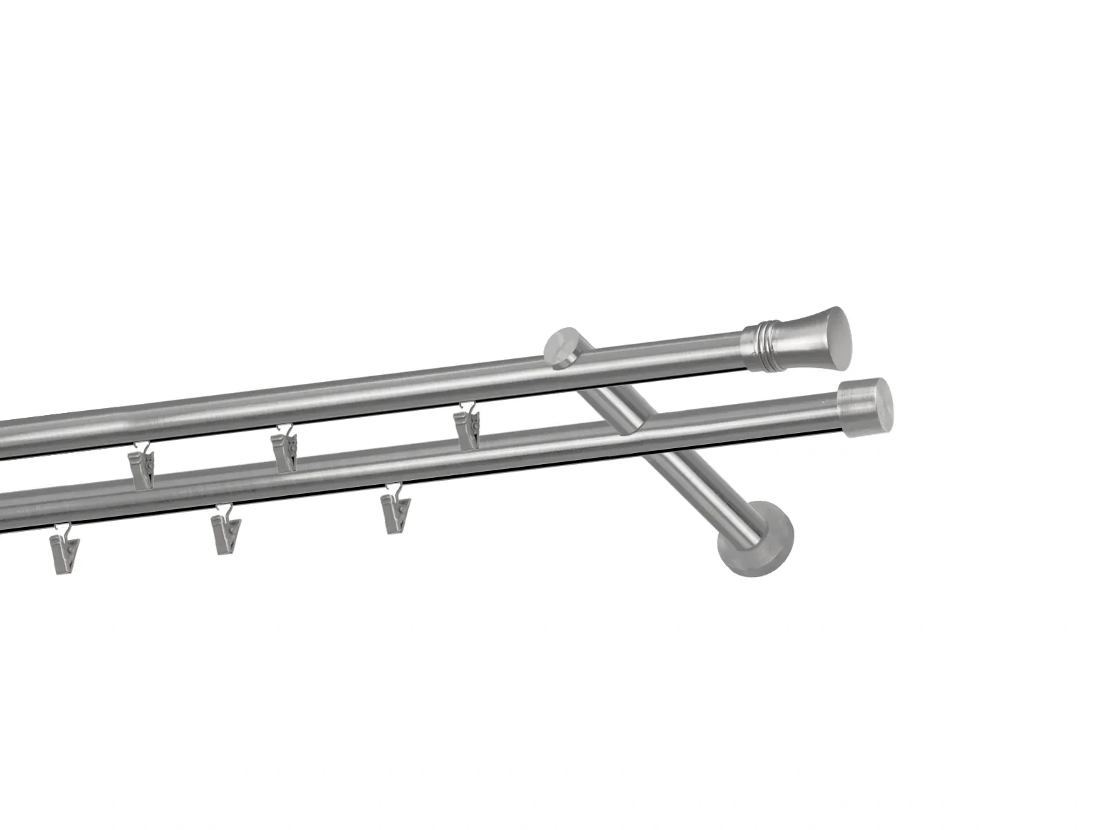 Garniža 19x19mm - drážková tyč - 2rady - CAPRI - satin