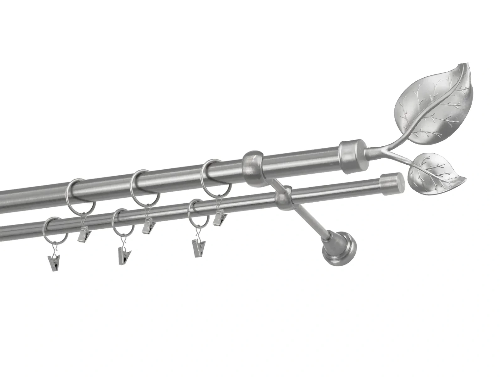 Garniže 25x16mm - dvojradové - LIST VEĽKÝ satin