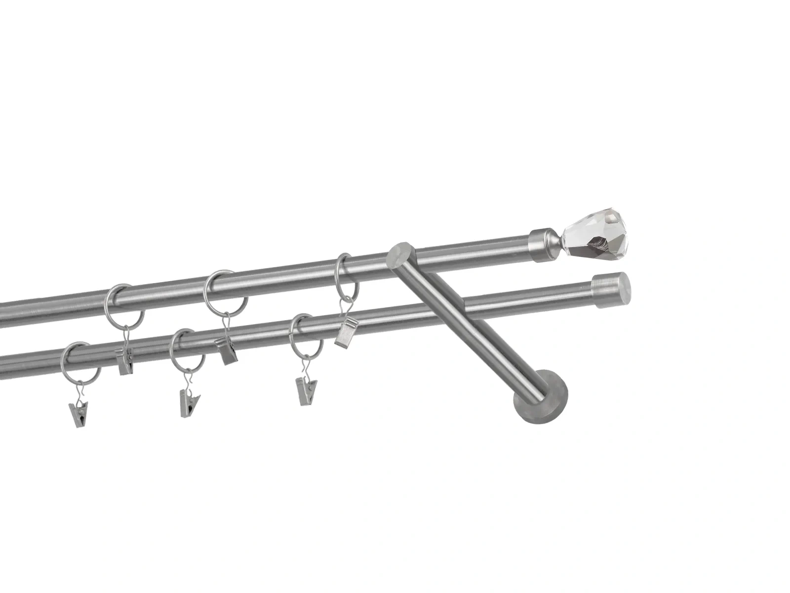 Garniže 16x16mm - dvojradové - CRYSTAL CONE - satin