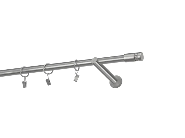 Garniže 19mm - jednoradové - CYLINDER CRYSTAL - satin