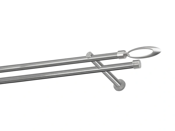 Garniža 19x19mm - drážková tyč - 2rady - VENEZIA - satin 1