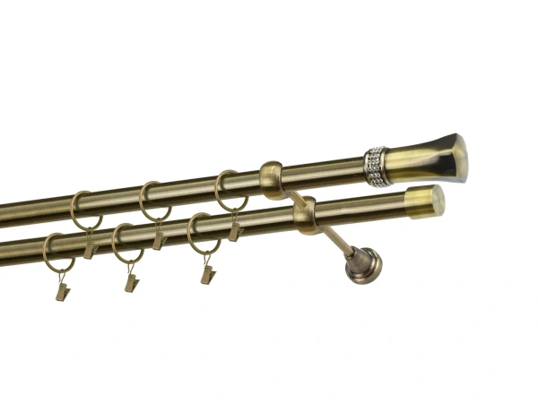 Garniže 25x25mm - dvojradové - PLUTON CRYSTAL - antik