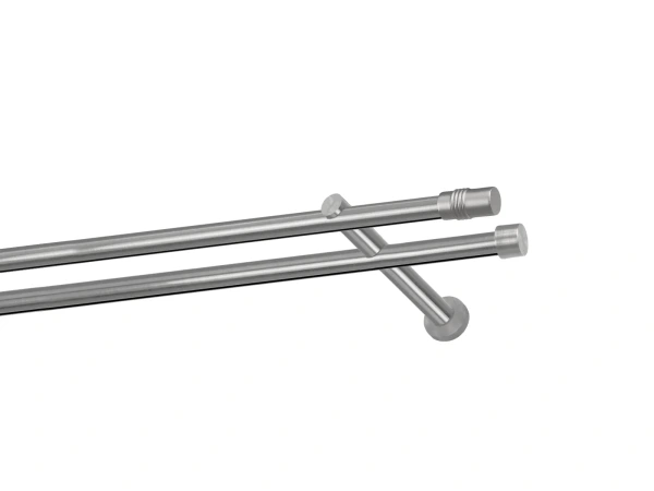 Garniža 19x19mm - drážková tyč - 2rady - CYLINDER - satin 1