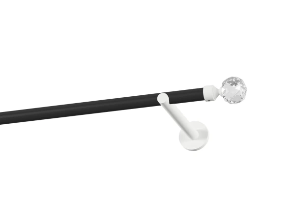 Garniža 19mm obyčajná tyč - 1rad - GUĽA CRYSTAL - čierno biela 1