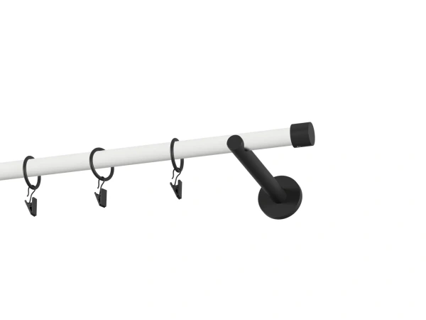 Garniža 19mm obyčajná tyč - 1rad - PULLO - bielo čierna