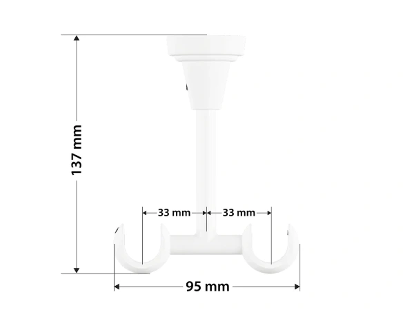 Garniža 19x19mm obyčajná tyč - 2rady - PULLO - čierno biela 5