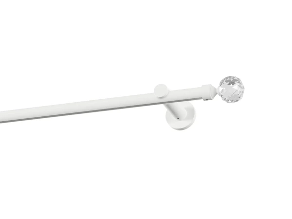 Garniža 19mm drážková tyč - 1rad - GUĽA CRYSTAL - biela 1