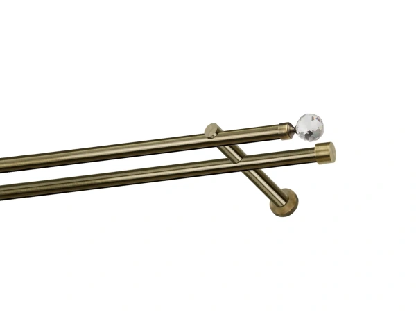 Garniža 19x19mm - drážková tyč - 2rady - GUĽA CRYSTAL - antik 1