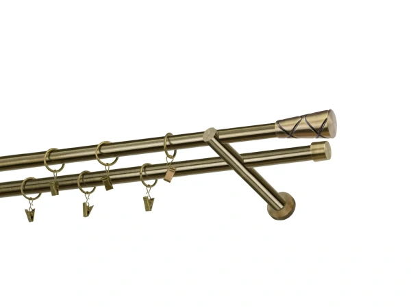 Garniže 19x19mm - dvojradové - TRAPEZIUM - antik