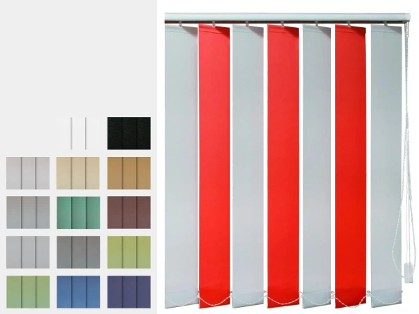 Dvojfarebné vertikálne žalúzie - látka CZAD