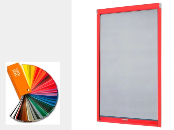 Sieťky na STREŠNÉ OKNO - rolovanie z hora farby RAL