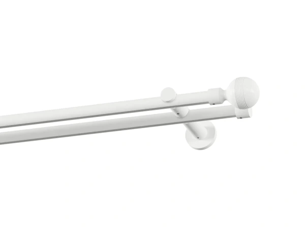 Garniža 19x19mm drážková tyč - 2rady - GABI - biela 1