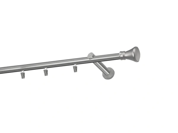 Garniža 19mm - drážková tyč - 1rad - KOLOSEO - satin