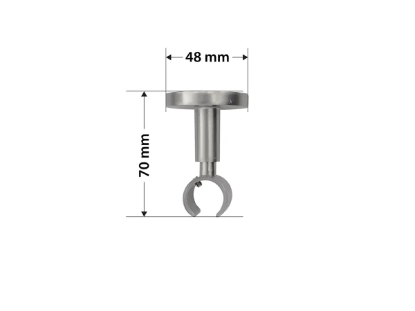 Garniža 19mm - drážková tyč - 1rad - CRYSTAL CONE - satin 4