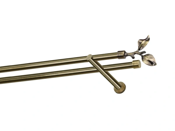 Garniže 19x19mm - dvojradové - LIST ROSE - antik 1