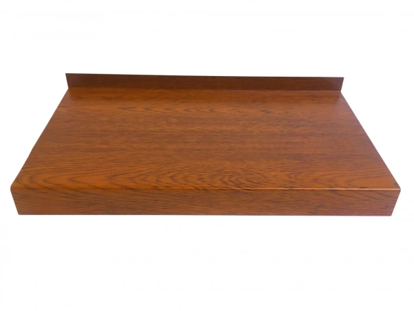 Vonkajšie hliníkové ohýbané parapety DREVODEKOR - dub zlatý lakovaný