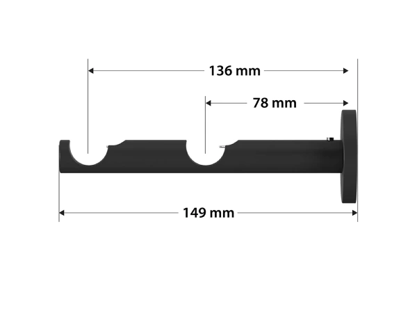 Garniža 19x19mm obyčajná tyč - 2rady - SFERA - bielo čierna 3