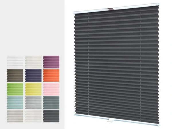 Plisé rolety LUX - látka BLACKOUT (zatemňujúca)