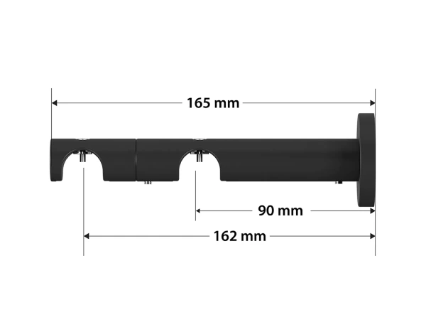Garniža 19x19mm drážková tyč - 2rady - TODI MAX - bielo čierna 4