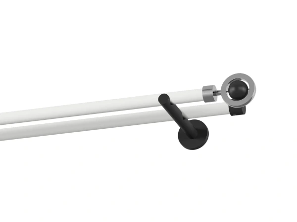 Garniža 19x19mm obyčajná tyč - 2rady - SFERA - bielo čierna 1