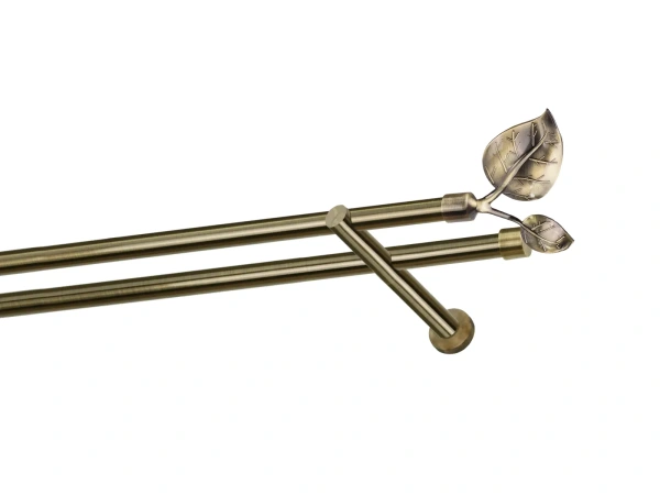 Garniže 19x19mm - dvojradové - LIST VEĽKÝ - antik 1