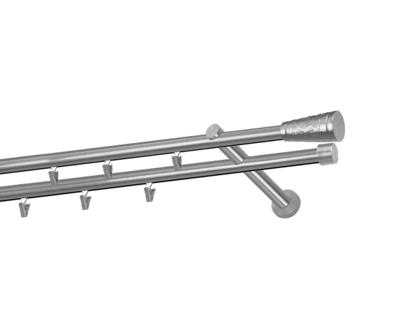 Garniža 19x19mm - drážková tyč - 2rady - SEVILLA - satin