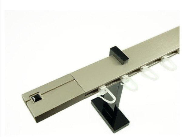 Garniže SQUARE LINE - jednoradové - KRYSTAL čierny