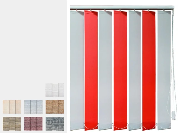 Dvojfarebné vertikálne žalúzie - látka BORNEO