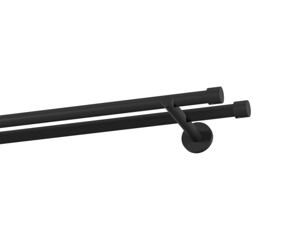 Garniža 19x19mm obyčajná tyč - 2rady - PULLO - čierna 1