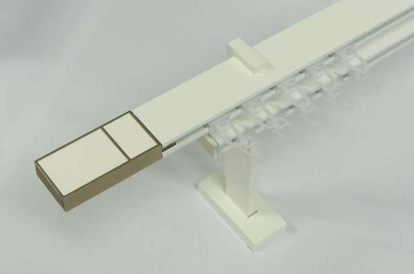 Garniže SQUARE LINE biela - dvojradové - BOSS biela koža