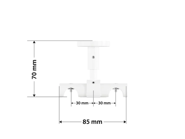 Garniža 19x19mm drážková tyč - 2rady - VALEC - čierno biela 5