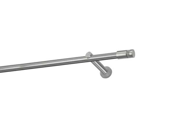 Garniža 19mm - drážková tyč - 1rad - CYLINDER CRYSTAL - satin 1