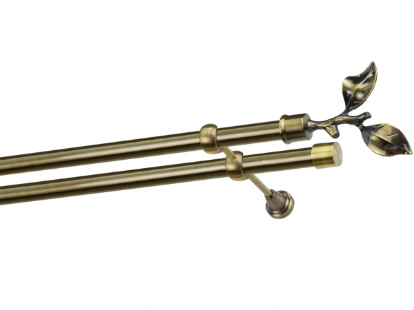 Garniže 25x25mm - dvojradové - LIST ROSE - antik 1