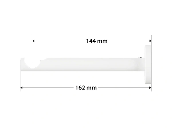 Garniža 19mm obyčajná tyč - 1rad - TECHNO - biela 3