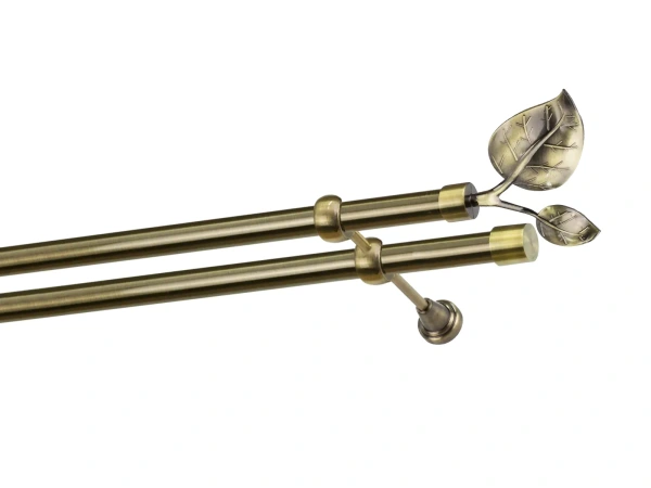 Garniže 25x25mm - dvojradové - LIST VEĽKÝ  - antik 1