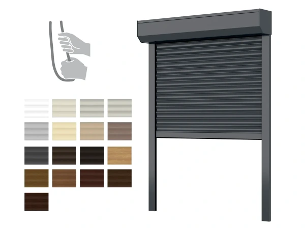 Hliníkové rolety BOX 205mm - výška do 2900 mm - RUČNÉ OVLÁDANIE