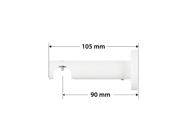 Garniža 19mm drážková tyč - 1rad - TECHNO - biela 4