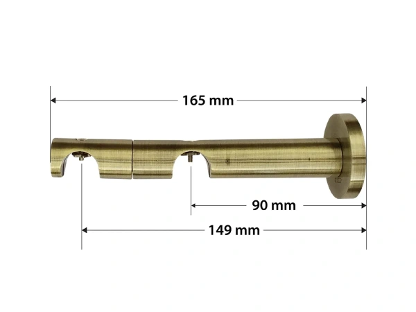 Garniža 19x19mm - drážková tyč - 2rady - ODEON - antik 3
