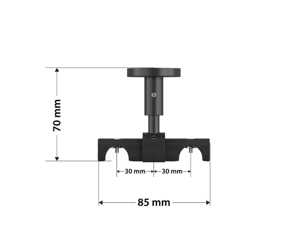 Garniža 19x19mm drážková tyč - 2rady - GUĽA CRYSTAL - bielo čierna 5