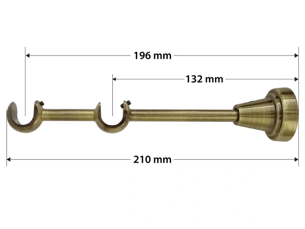Garniže 16x16mm - dvojradové - MUŠLA - antik 4