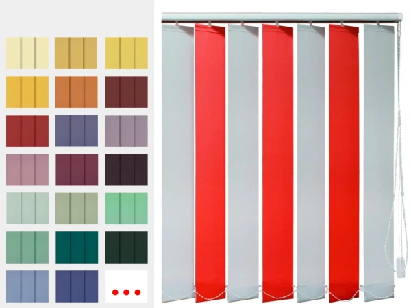 Dvojfarebné vertikálne žalúzie - látka EDEN