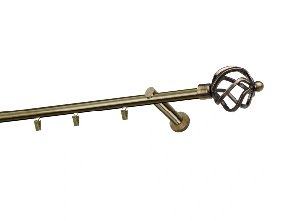 Garniža 19mm - drážková tyč - 1rad - SPIRAL - antik