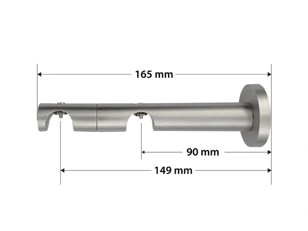 Garniža 19x19mm - drážková tyč - 2rady - KOLOSEO - satin 3