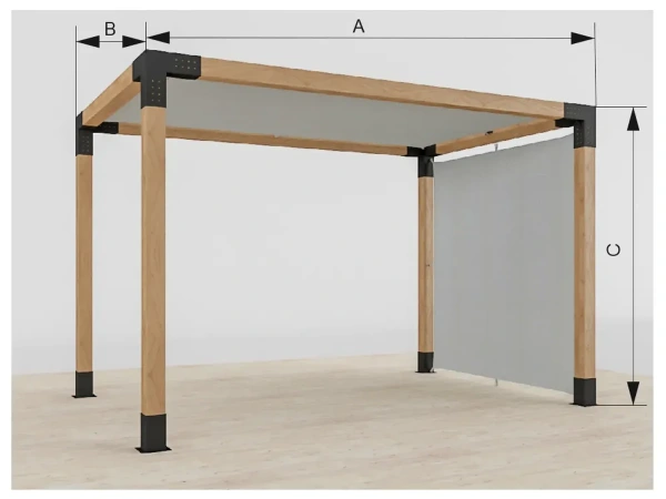 Pergola VEGAS - voľne stojaca na pätkách - 1 sekčná 5